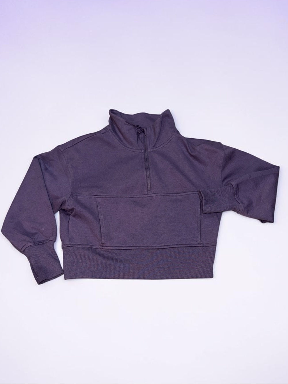 Old Navy Active Purple Half-Zip Cropped Fleece Pullover Girls Small (6-7)